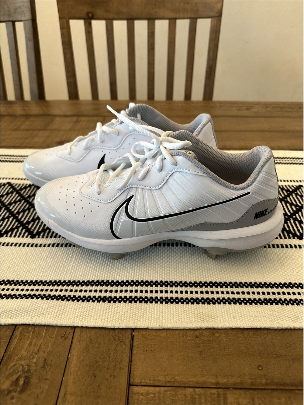 Nike Alpha Huarache Varsity 4 Men Baseball  Cleats Shoes White DJ6516-100 Size 7